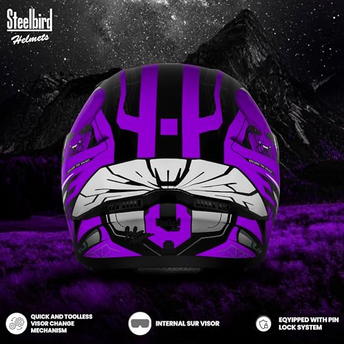 Image of Steelbird SBA-20 Strange ISI Certified Flip-Up Helmet for Men and Women