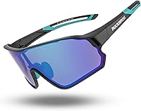Vista 9 de ROCKBROS Gafas de sol polarizadas para hombres y mujeres, protección UV con lentes de sol fotocromáticos para correr para hombre