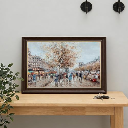 Impression sur toile de scène de rue de Paris Blanchard - Cadre déco murale