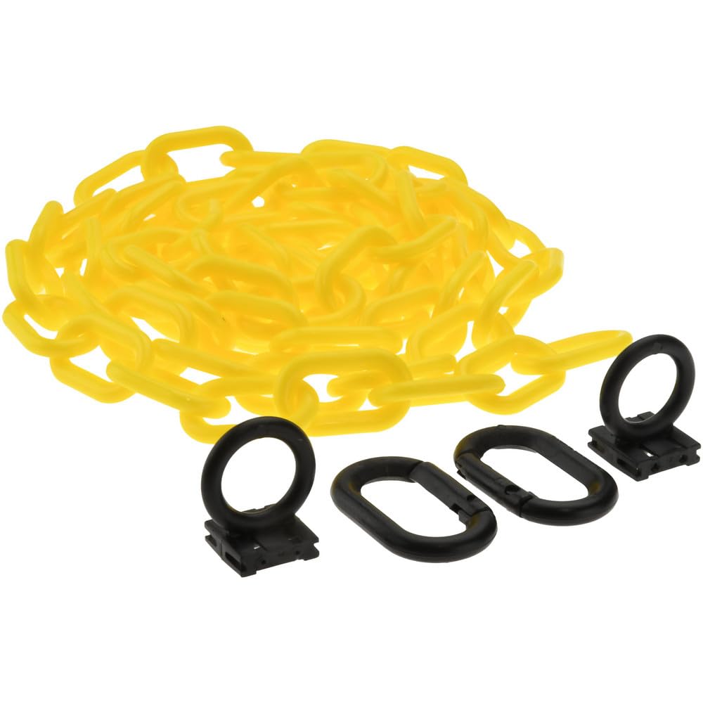 Plastic Loading Dock Chain Kit with Magnetic Hooks: 10-Foot Chain, 2 Carabiners
