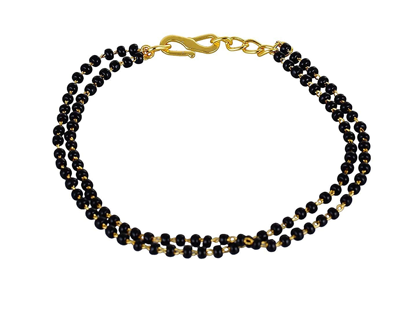 fashion accessories Mangalsutra Bracelet Artificial Gold Plated Chain With Amazonite Hand Bracelet Mangalsutra For Women Black & Gold Plated With 1 Pair TOERING (B0B51MJSJ4) Amazon Price History, Amazon Price Tracker