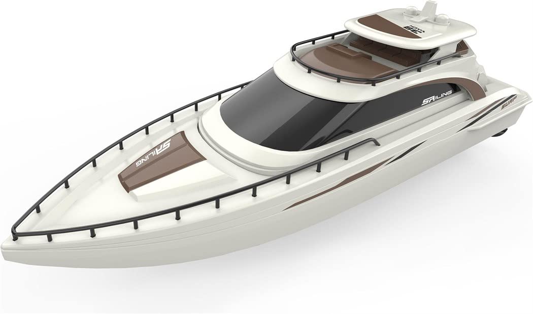 Amewi 26100 Rising Sun Cruise Yacht 380 mm 15 km/​h 2,​4 GHz RTR Marron/​Blanc crème