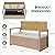 Outdoor Storage Bench with Cushion, 2-Person All-Weather PE Rattan Patio Bench with Backrest & Armrests, Waterproof Wicker Deck Box Seat for Garden, Porch, Poolside & Backyard, Metal Frame?Yellow