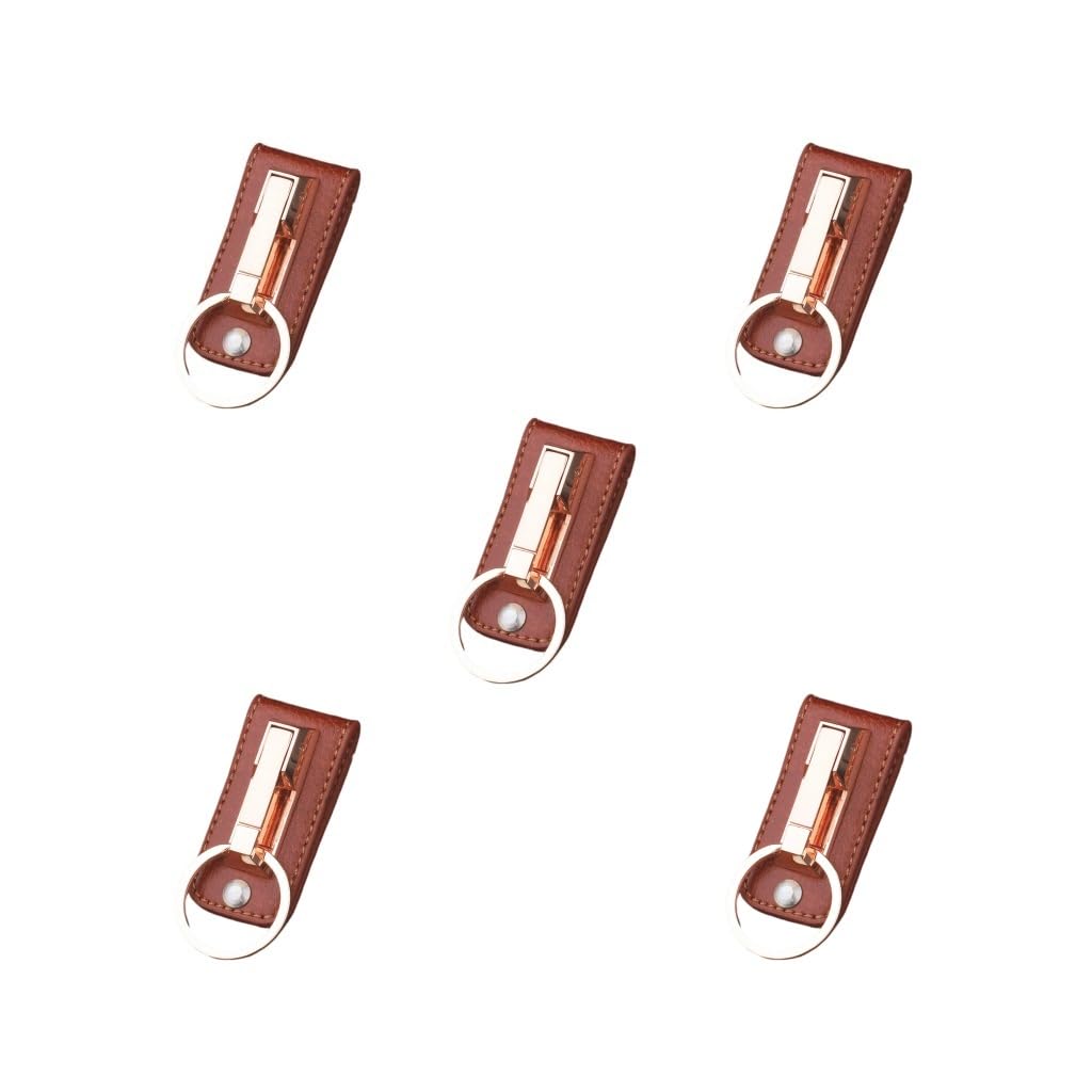 Lot de 5 porte-clés pour ceinture homme en alliage doré amovible