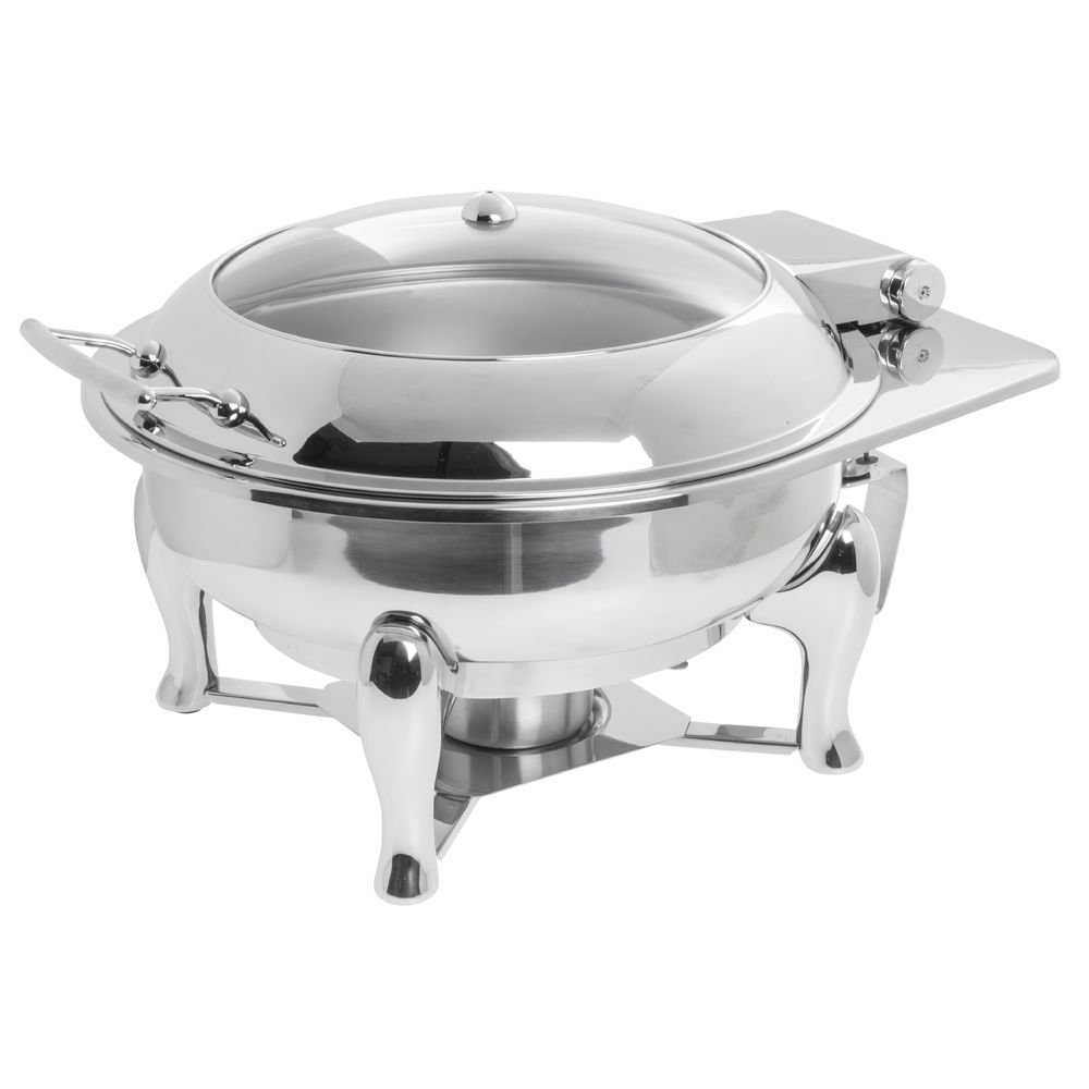 Induction Chafer 6 1/3 Qt Classic Round Stainless Steel - 16 7/10"L x 18 7/10"W x 9'H by HUBERT – Model J201