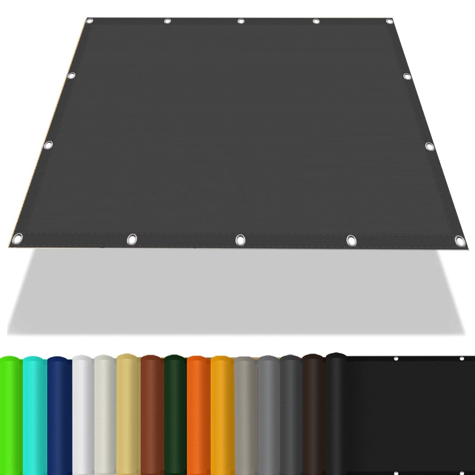 Filet d'ombrage gris foncé 160x280 cm avec protection anti-UV à 98% pour terrasse et balcon exterior