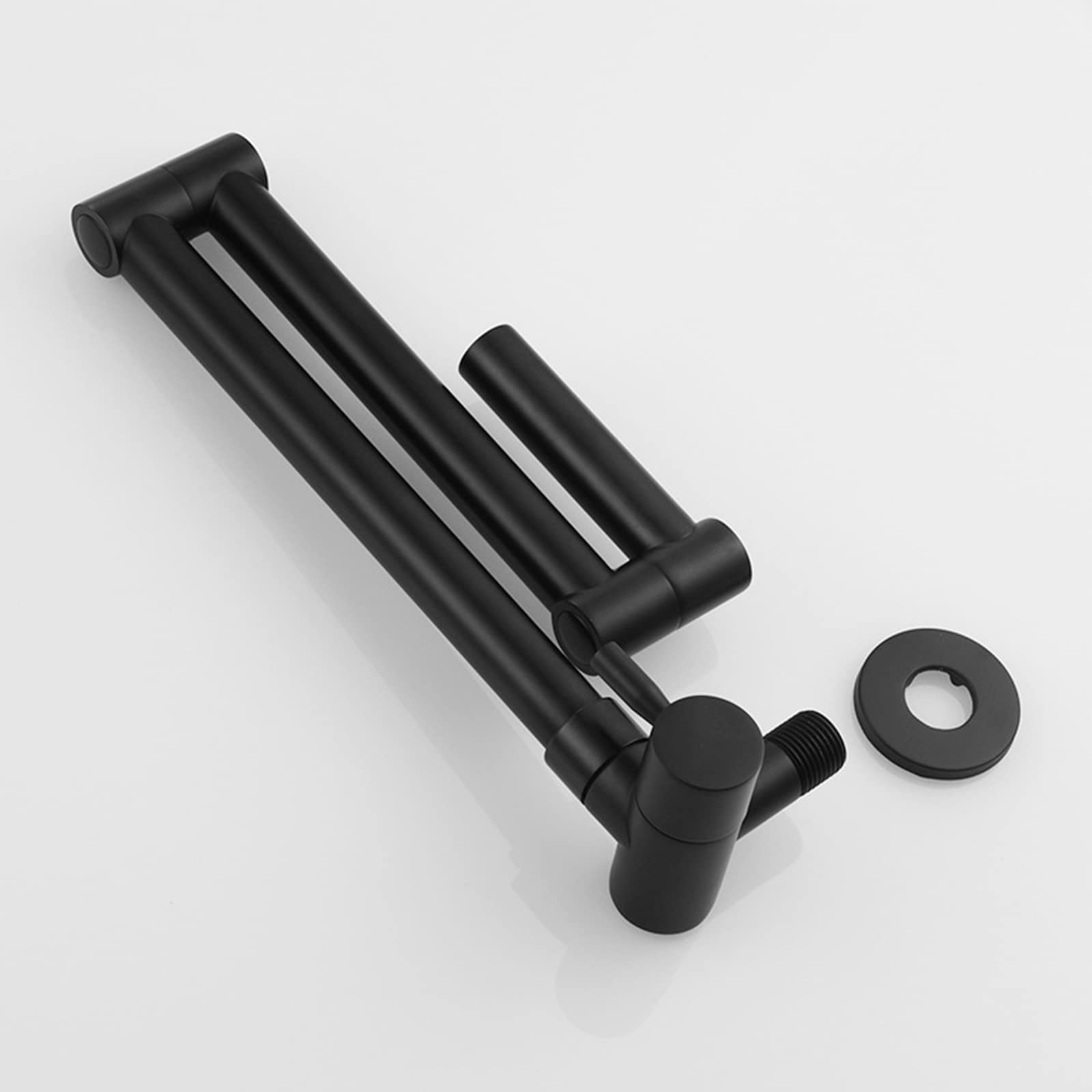 CHEWYNP Rubinetti per lavello da Cucina, Rubinetto Pieghevole per riempimento pentole da Cucina, Rubinetto per riempimento pentole a Doppio snodo in Ottone, Rubinetti da Cucina Neri con mo
