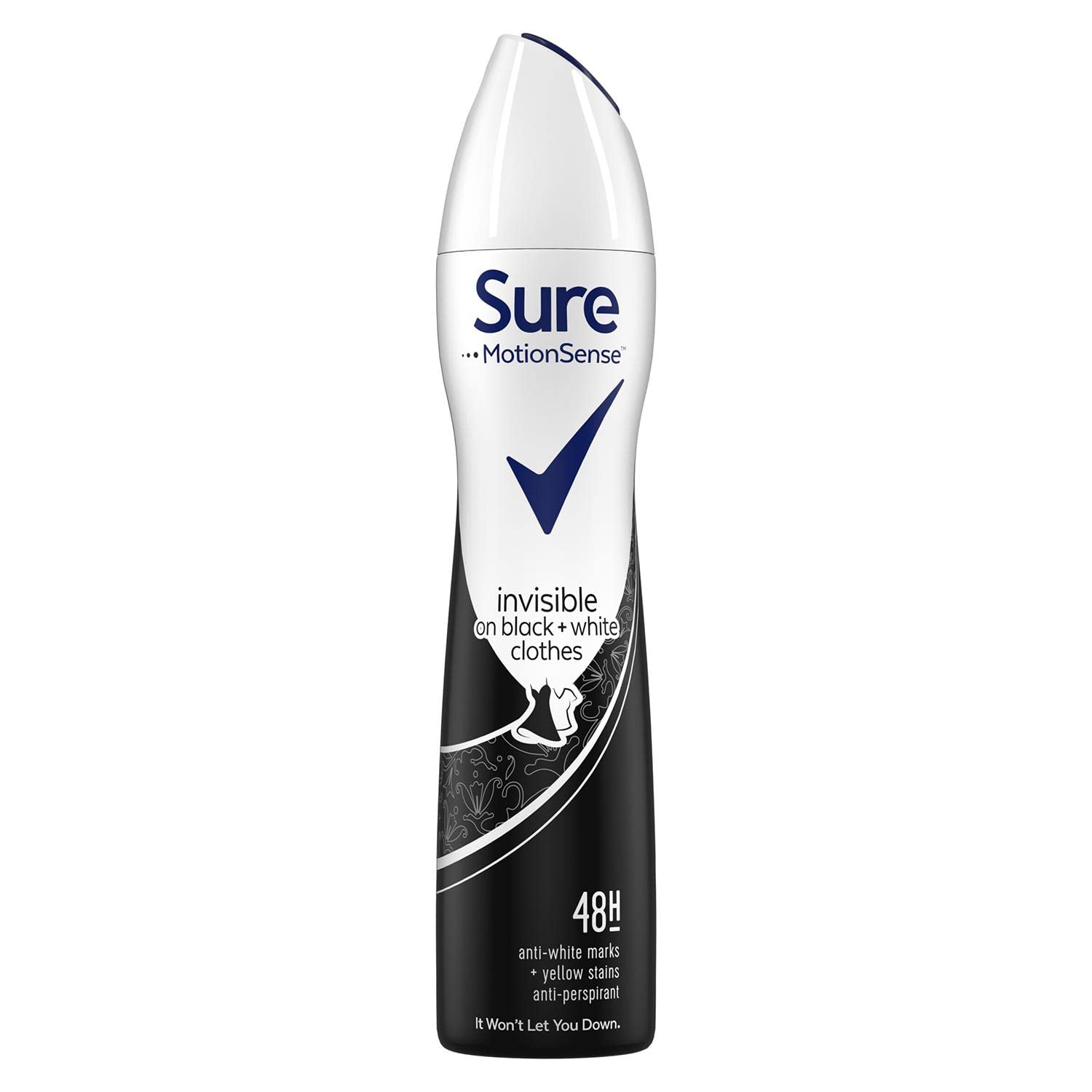 Sure Invisible Black and White 48 Hours Anti-Perspirant Deodorant, 250ml