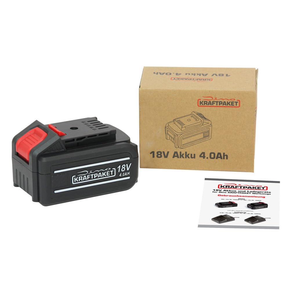 Dino KRAFTPAKET 18V Bürstenlose Akku Poliermaschine für Auto mit 125mm + 150mm Stützteller im Set mit 2 x 4Ah Akku und Ladegerät, Motor bürstenlos (Brushless Akkupoliermaschine)