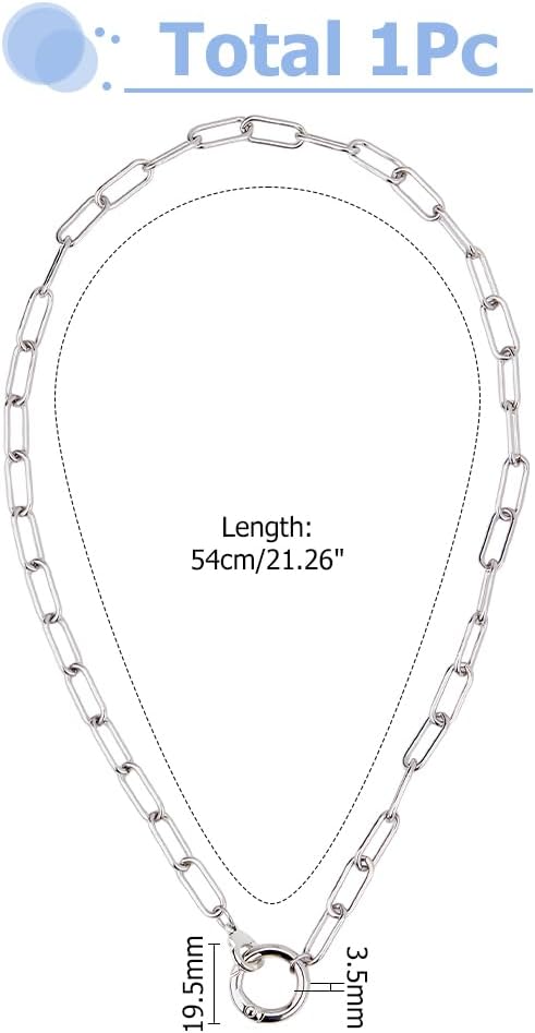 Ring Holder Necklace Stainless Steel Paperclip Ring Holder Necklace with Handcuff Clasp for Wife Fiancee Nurse Ladies Gift - Image 2