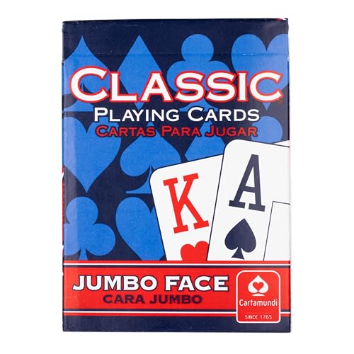 Classic Playing Cards 12 Pack, Jumbo Index, Red and Blue Casino Quality Bulk Playing Card Decks, Bulk Playing Cards for Poker, Black Jack, Euchre, Card Games, and Family Game Night
