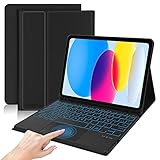 Compatibilité: L'étui clavier avec touchpad est compatible avec iPad 10eme Generation 2024/2022 10,9 pouces(A2696/A2757/A2777), iPad 11eme Generation 11 Pouces A16 2025. Veuillez vérifier votre modèle d'iPad avant d'acheter.