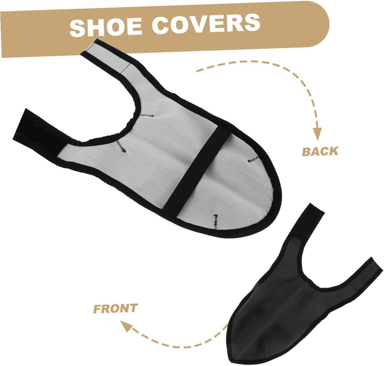 TEHAUX Reusable Non-slip Shoe Covers for Hair Stylists, Breathable Protective Overshoes for Barbers, Large Size Gray Pair for Salon and Indoor Use