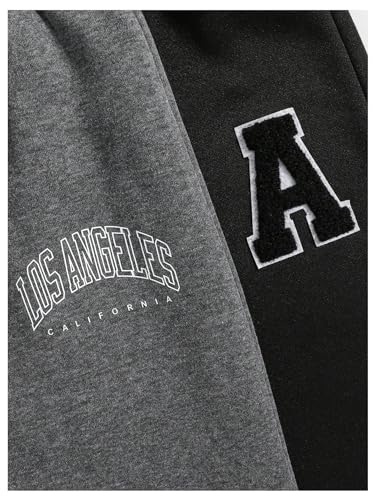 Floerns Girls 3 Pcs Letter Graphic Print High Waisted Sweatpants Jogger Pants4