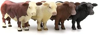 Little Buster Toys Complete Herd Bull Set of 4: Angus, Hereford, Charolais, and Red Angus; 1/16th Scale
