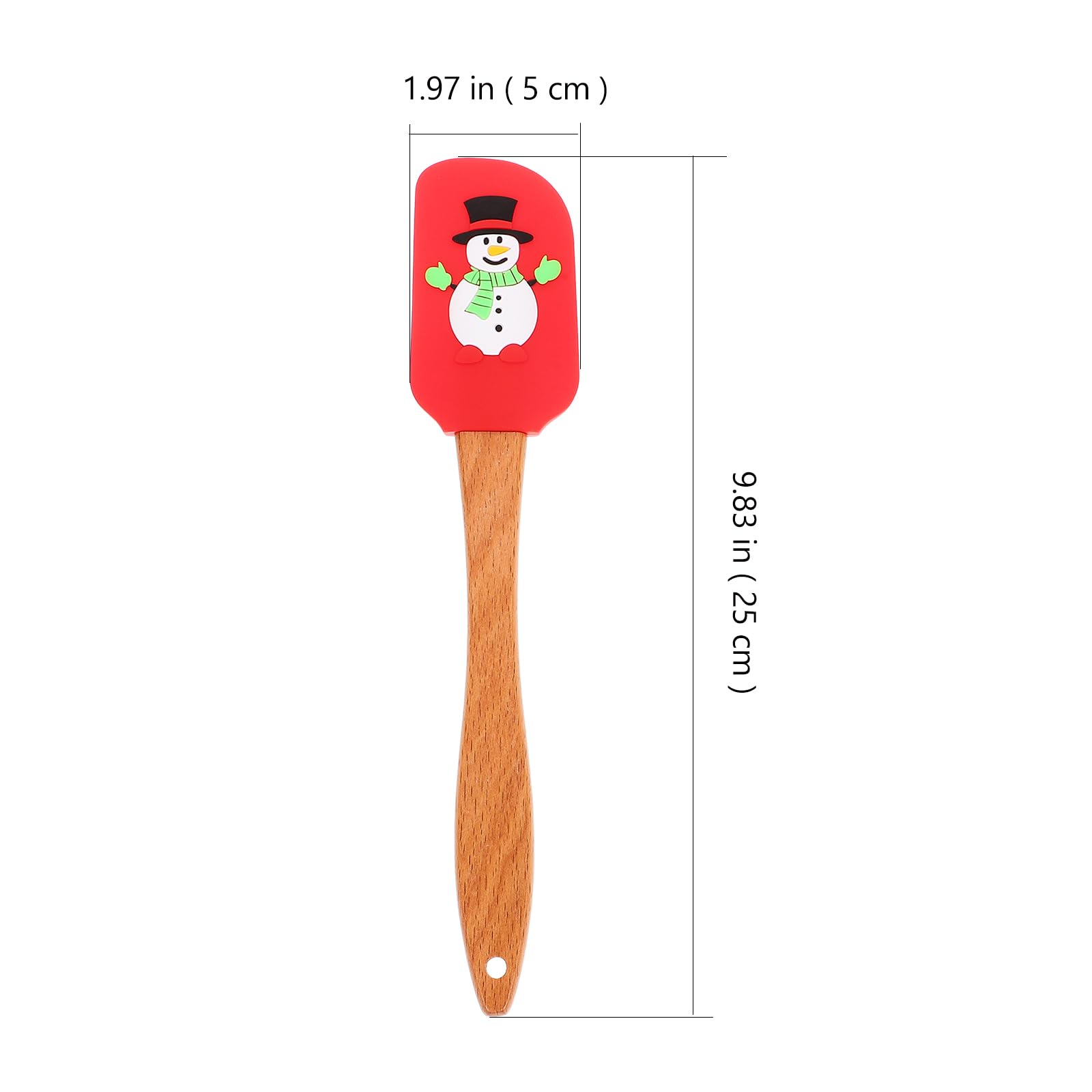 Zerodeko 5pièces Spatules de Cuisine Silicone Ustensiles de Pâtisserie Professionnels Spatule à Crème Racloir à Gâteau Pratiques pour Cuisson Quotidienne