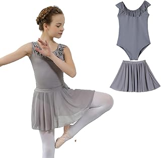 バレエレオタード 子供用 半袖 バレエ衣装 女の子 キッズウェア 体操 ダンス 練習服 ステージ衣装 シンプル ワンピース レッスン着 子供服 子供レオタード キッズ用 カジュアル フィットネス スナップボタン 2セット