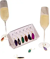 Genérico, Kit Marcador de Taças Ágata Medalha - Dourado