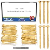 Glarks 51pcs 10x3’’ Deck Screws Kit, Includes 50pcs Star Torx Drive Flat Head Deck Screws and 1pcs T25 Torx Drill Bit, Exterior Decking Wood Screws for Timber/Landscaping - Image 1