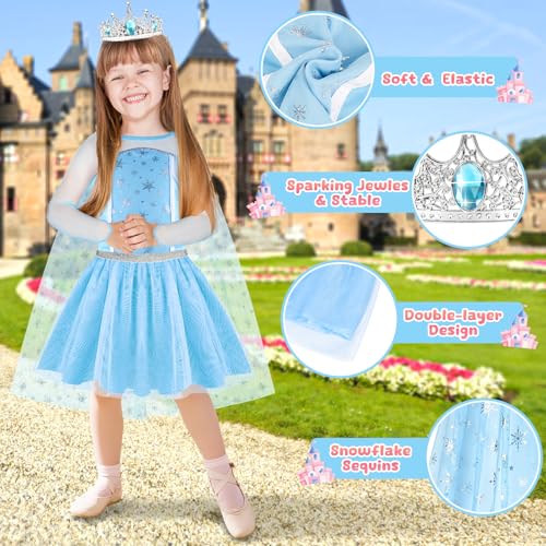 Vestido de Princesa para Niñas EULRGAUS Set miniatura 3