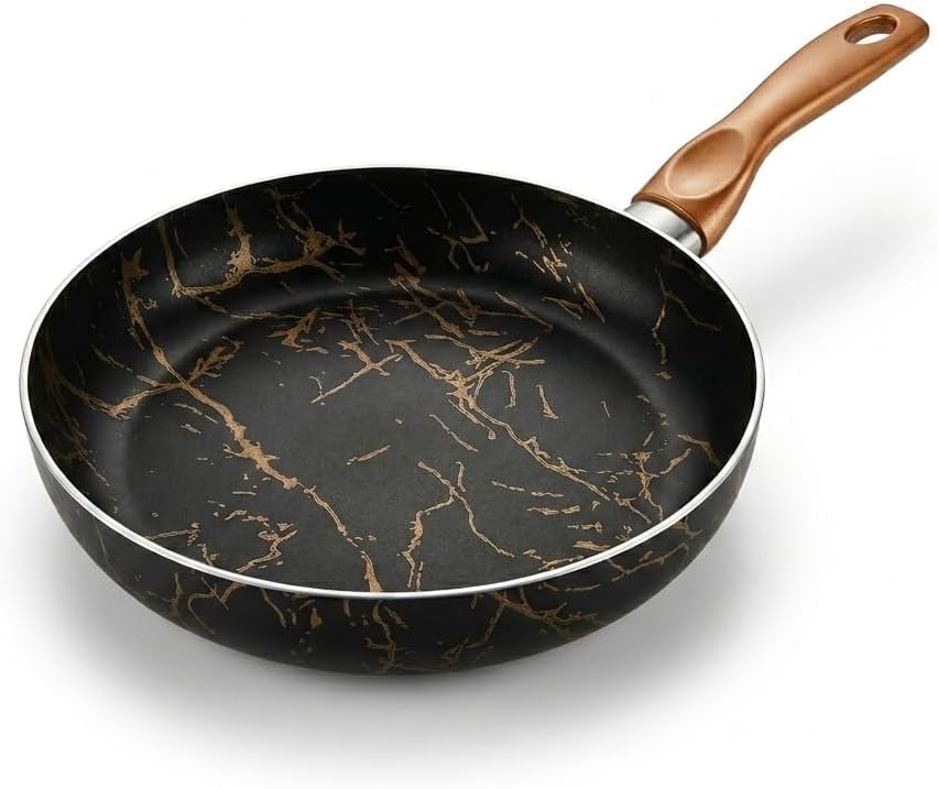 Desert Maxi Siyah Gold Desenli Geniş Pişirme Tavası 26 Cm - 28 Cm Ölçü Seçenekleri (26 CM)