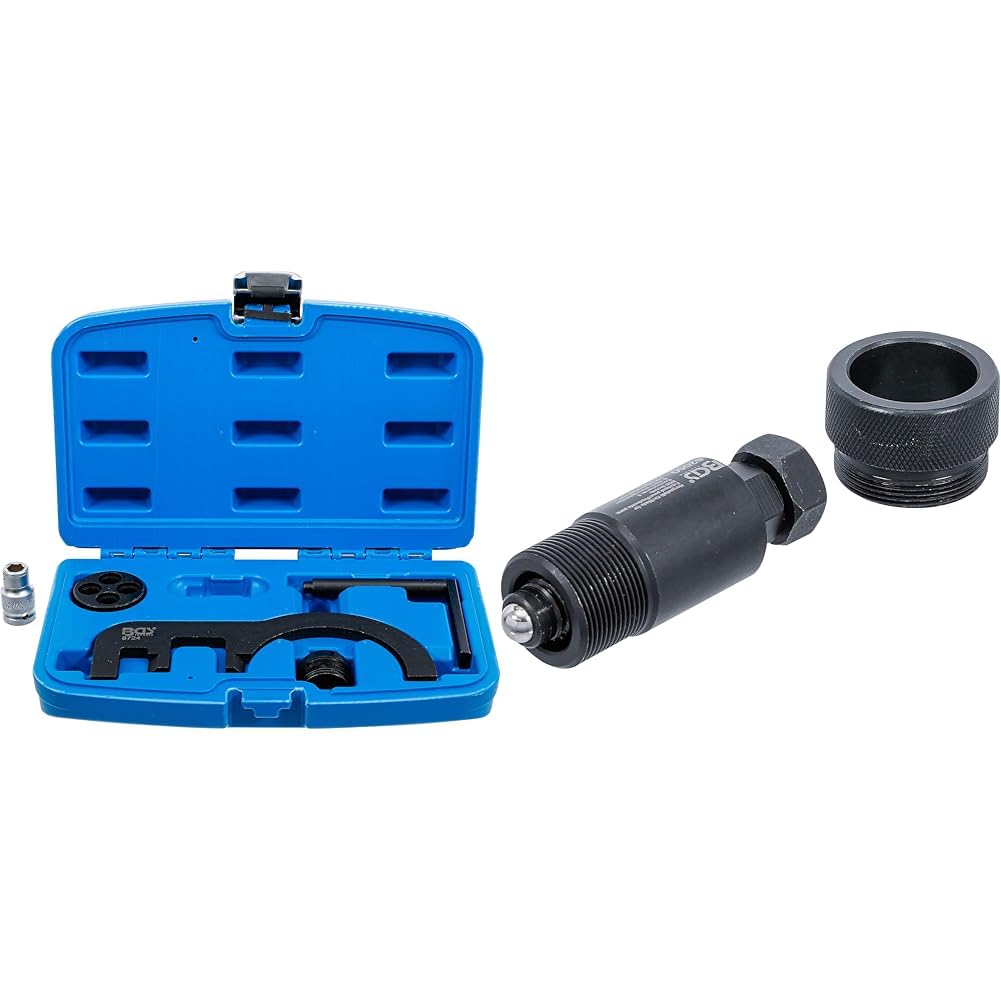 BGS 8724 | Coffret de calage | pour BMW N47 / N47S / N57 & 62050 | Outil de montage de poulie de pompe d’injection | pour BMW