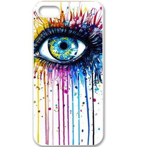 S9Q Colorful Eye Retro Funny Vintage Patterned Hard Back Case Cover Skin For Apple iPhone 5 5G 5S Style A (multi)