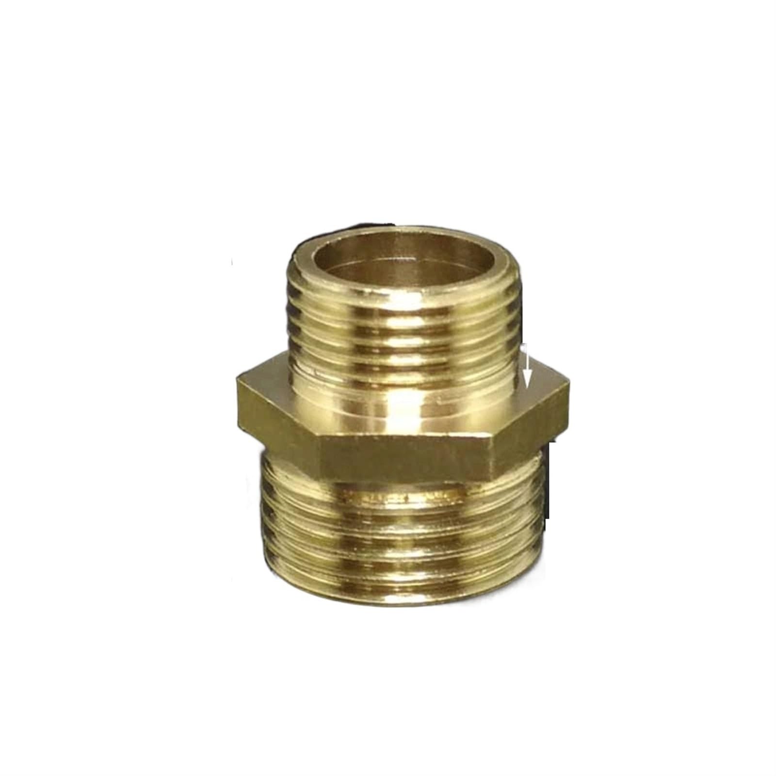 5-Pack Brass Pipe Hex Nipple Fittings - Quick Coupler Adapter BSP Male Thread Reducer(DN10)
