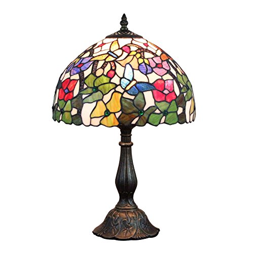 AIFUDE 12 pulgadas American Country creativo Retro lámpara Tiffany flor en flor hecha a mano Lámpara Tiffany