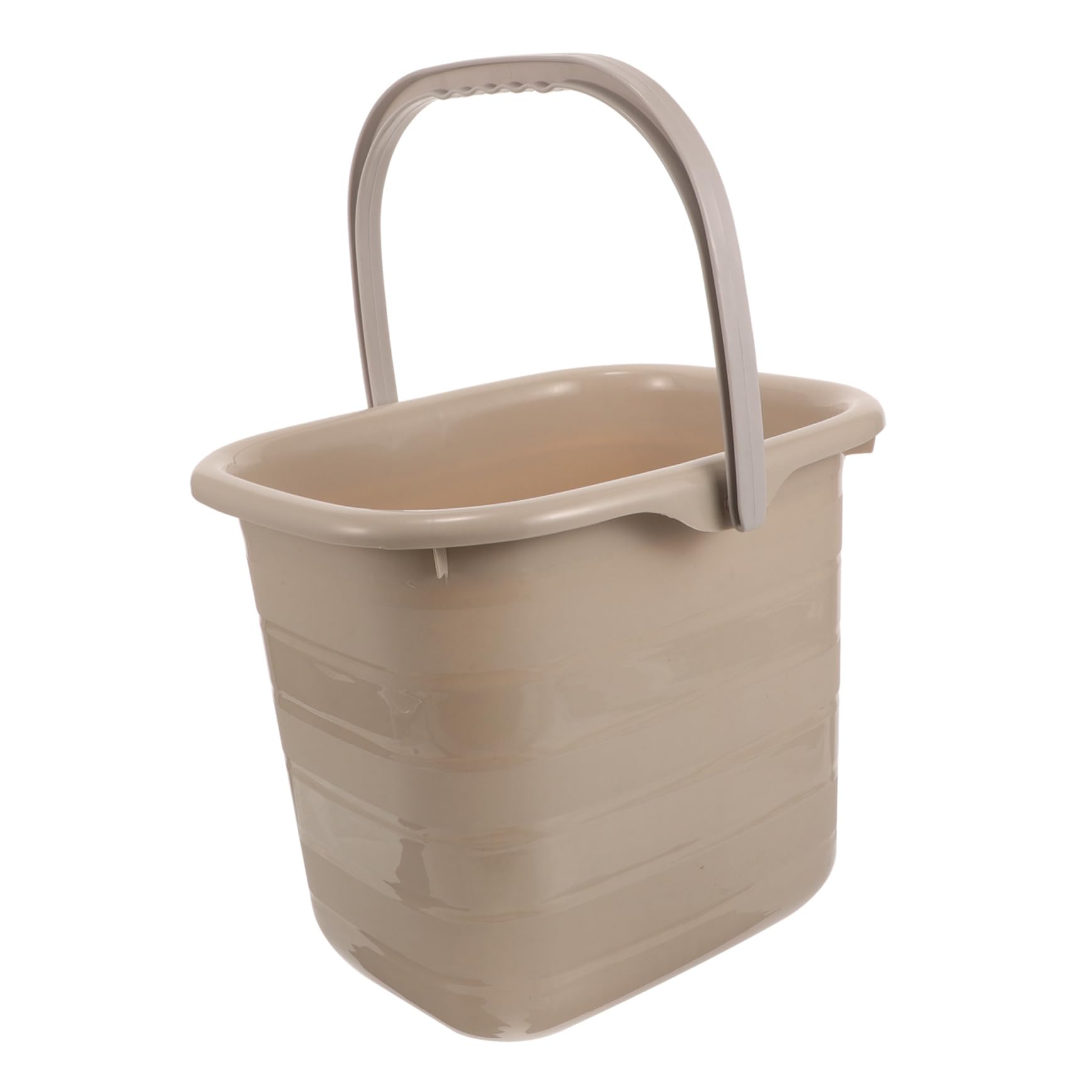 Secchio di Plastica con Manico, Secchio Rotondo Portatile 11l Khaki | Uso Multiplo per Pulizia e Sabbia, Capacità Robusta, Facile da Trasportare e Pratico da Utilizzare