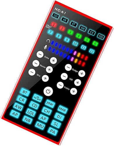 ARTIBETTER Tarjeta de sonido en vivo Cambiador de voz Audio Mezclador Adaptador Tarjeta Mini Tarjeta de sonido Externa para Transmisión en vivo