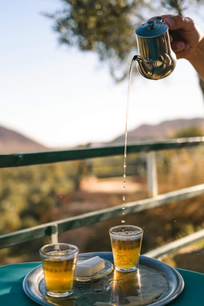 Ramadan24 Tetera con inducción de acero inoxidable, diseño árabe marroquí, con tapa, filtro de té, pico y asas, 3 en 1, también como cafetera de café, hervidor de agua (1,3 litros)