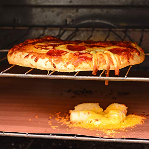 Extra Large Copper Grill Mats & Bake Mats, 2 Pieces – 17X24 Inches Reusable Grill Sheets For Gas, Charcoal, Electric Grill - Non-Stick, Durable, & Washable For Bbq, Grilling & Baking – Great Gift Idea #TOP4