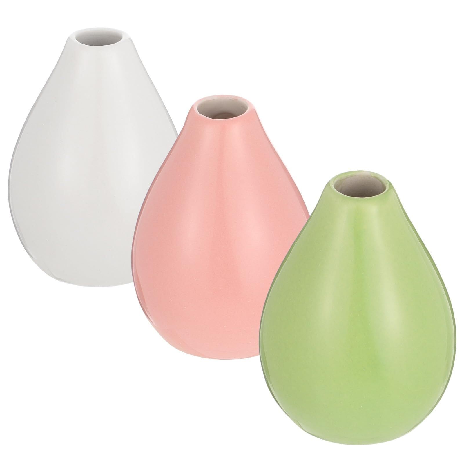 Vintage 3pcs Ceramic Flower Vases Set Desktop Vase Decorative Ceramics Ornament Home Décor Housewarming Gift