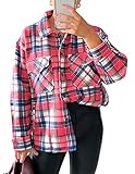 Modische Basic-Plaidjacke, klassisch und zeitlos