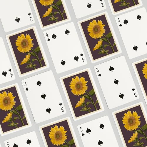 Naipes Sunflowers, Letterpress, 52 Cartas Póker miniatura 4