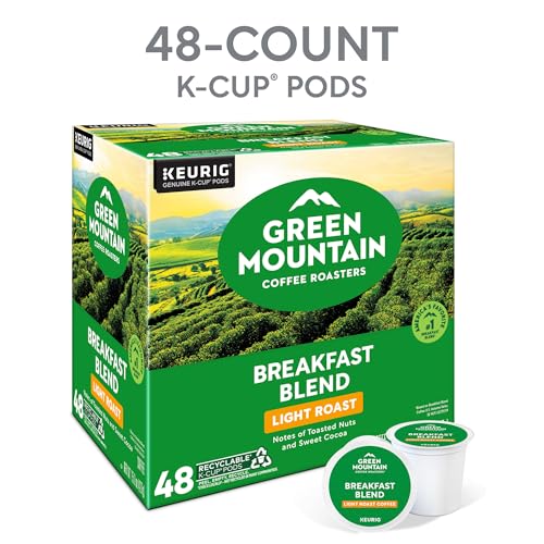 Image of Green Mountain Coffee Roasters Breakfast Blend Single-Serve Keurig K-Cup Pods, Light Roast Coffee, 48 Count