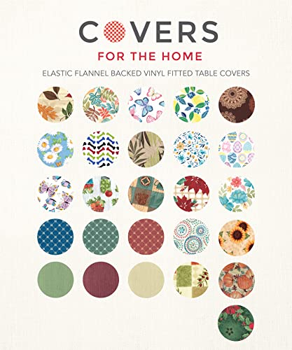 Covers For The Home Deluxe Elastic Edged Flannel Backed Vinyl Fitted Table Cover - Basketweave (Green) Pattern - Large Round - Fits Tables Up To 45" - 56" Diameter #TOP5