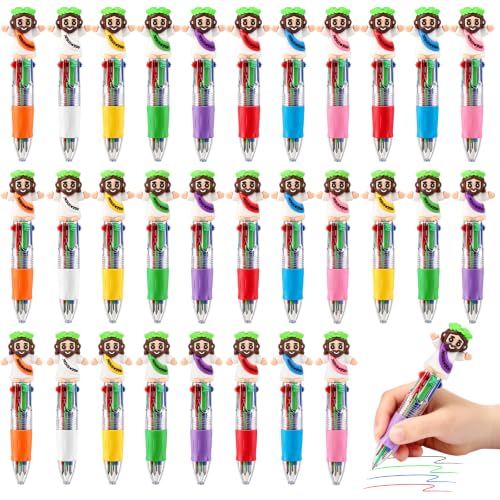 Image of CZWZ 30Pcs Mini Multicolor Pens in One 4-in-1 Cute Pens Bulk for Kids, Ballpoint Pen for Birthdays and Parties, Fun Gifts Assorted Ink Kawaii Pen(Jesus Christ)