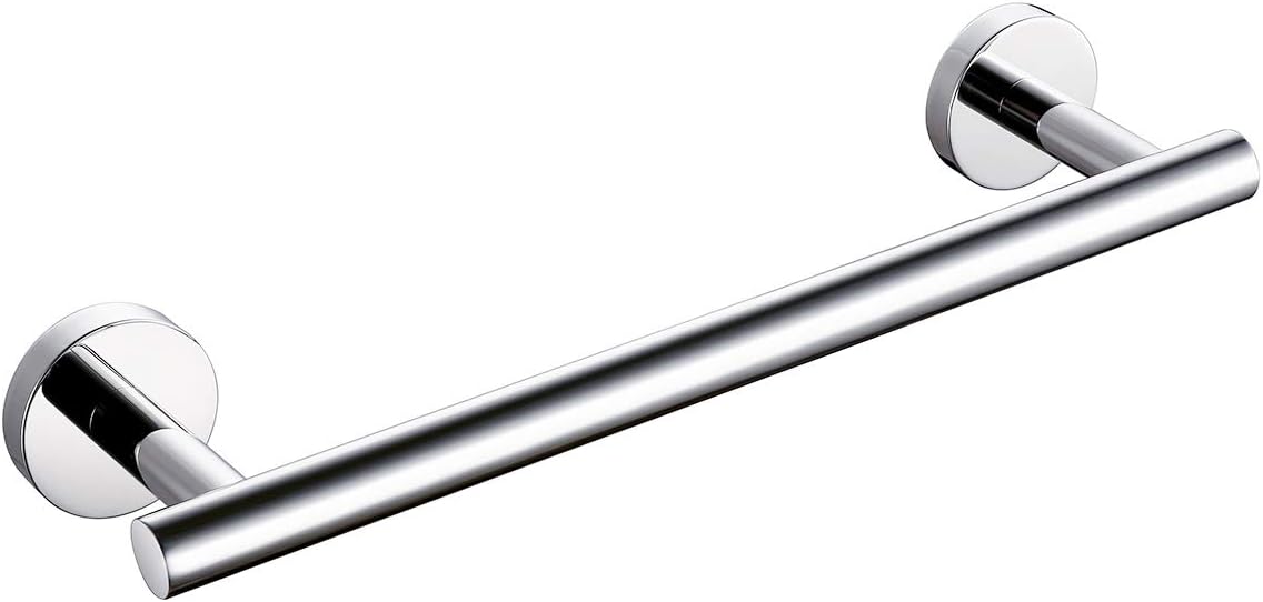 Miyili KLXHOME 12 Inch Bath Towel Bar Polished Stainless Steel Towel Rack for Bathroom, Kitchen Towel Holder Wall Mount, A01C30A