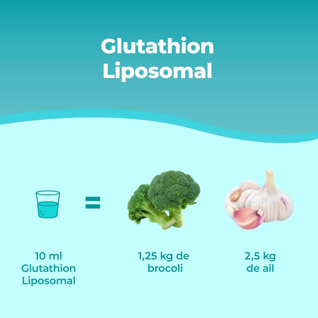Bandini® Glutathion Liposomal 250 ml - Forme Active L-Glutathion Réductase | (GSH) Liquide - Puissant Antioxydant & Anti-âge - Protection Cellulaire Optimale - 100% Vegan Sans OGM - Avec Bouchon Doseur