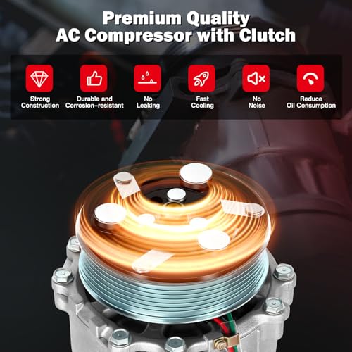 Image of cciyu Air Conditioning Compressor Fit for Honda Civic CR-V for Acura RDX