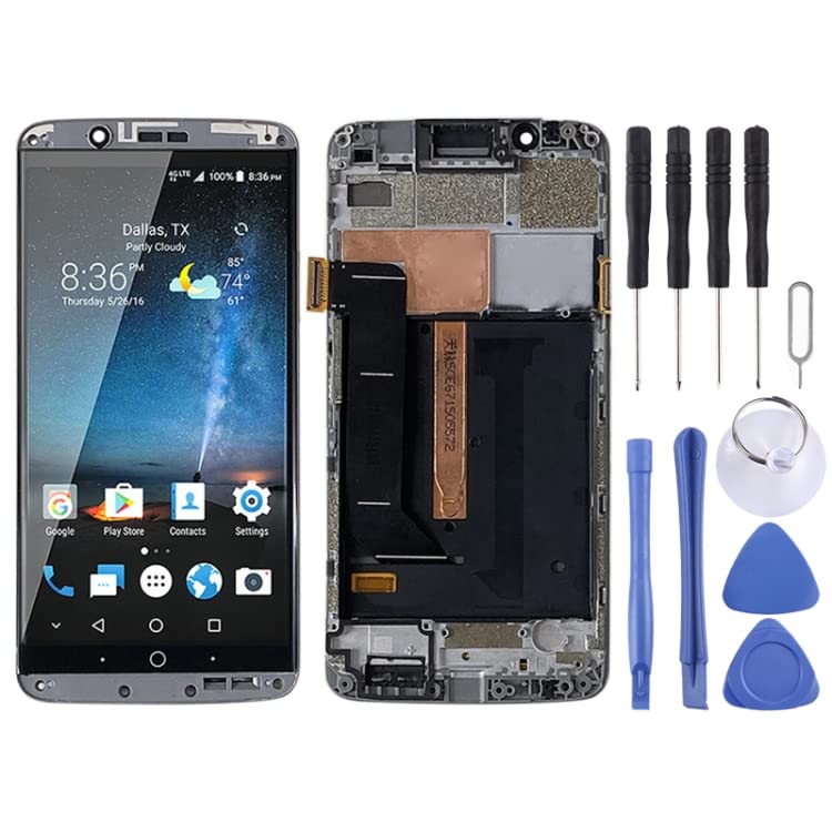 CHENYAN AMOLED LCD Screen for ZTE Axon 7 A2017 A2017U A2017G Digitizer Full Assembly with Frame