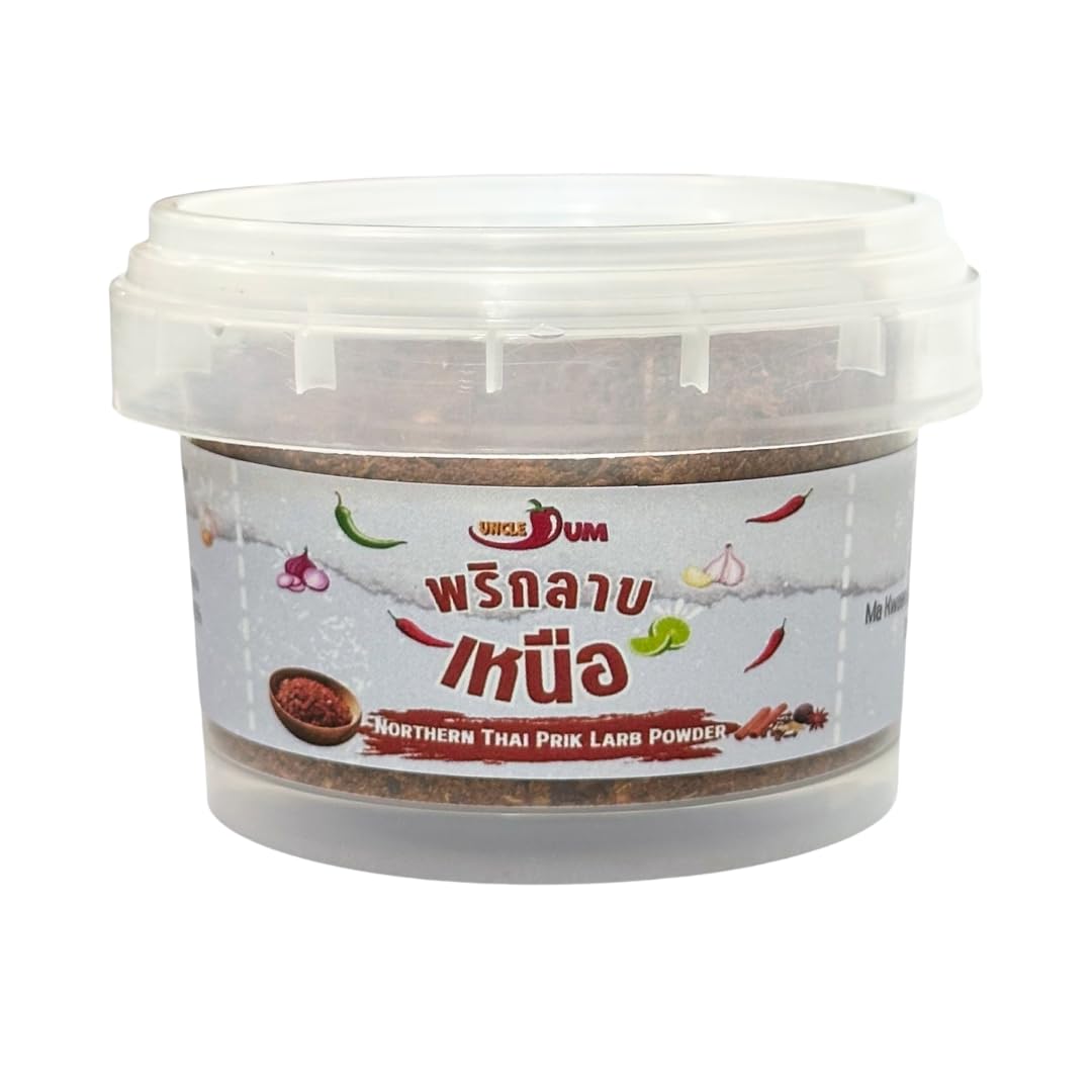UNCLEJUM Northern Thai Prik Larb Powder – Authentic Spicy Chili Seasoning, Thai Chili Powder, Northern Larb Seasoning (1000grams(1kg),Bag)
