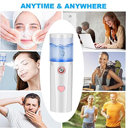 Gezicht mist steamer 27ml facial handige sproeier hydraterende meneer USB oplaadbaar voor huidverzorging schoonheid wit… - Image 3