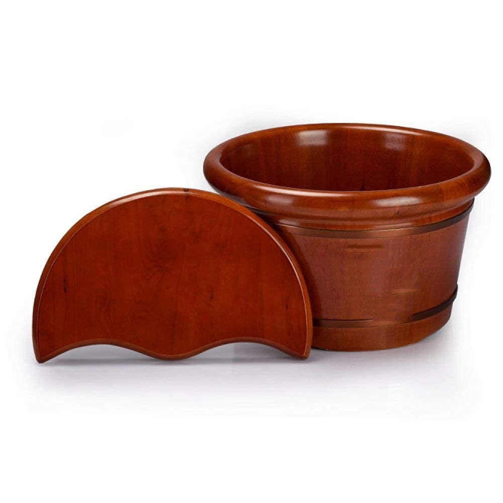 Cubo de baño de pies de madera natural, cuenco de pedicura para el hogar, baño de pies, barril de baño de pies de roble, barril de baño de pies, barril de baño de pies, barriles de pie, cuenca de