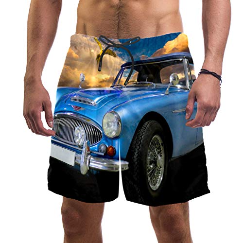 Short de bain pour homme à motif original et taille élastique confortable