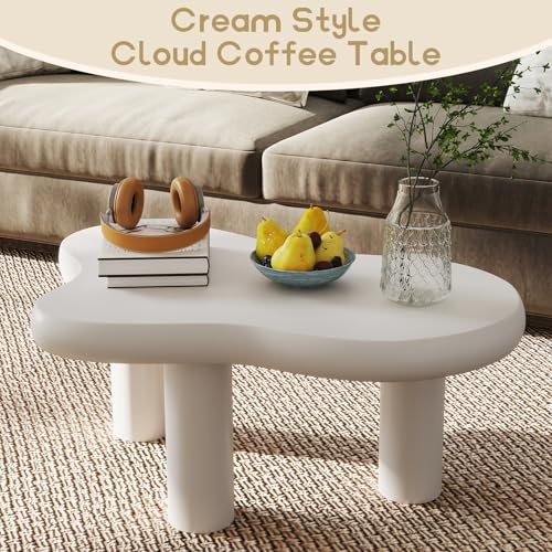 Table basse blanche durable 86cm pour effacer les traces de verre salon - 7