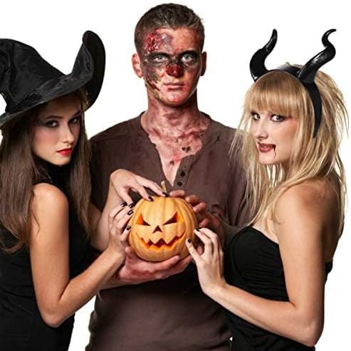 FRCOLOR Devil Horn Headband, Halloween Cosplay Horn Hair Hoop Gothic Demon Horns Headband for Halloween Costume Props - Image 4