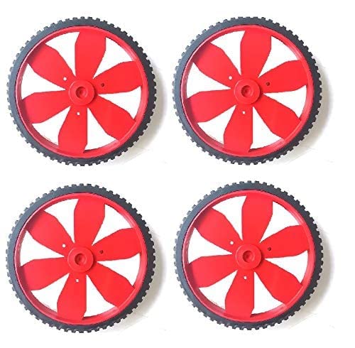 Image of SP BO Wheel 7cm Dia. x 1cm Width Red Colour (Pack of 4)